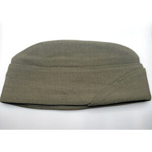 Vintage Berkshire Garrison Green Wool Hat Cap USMC - Small - 10" Length - 52 cm
